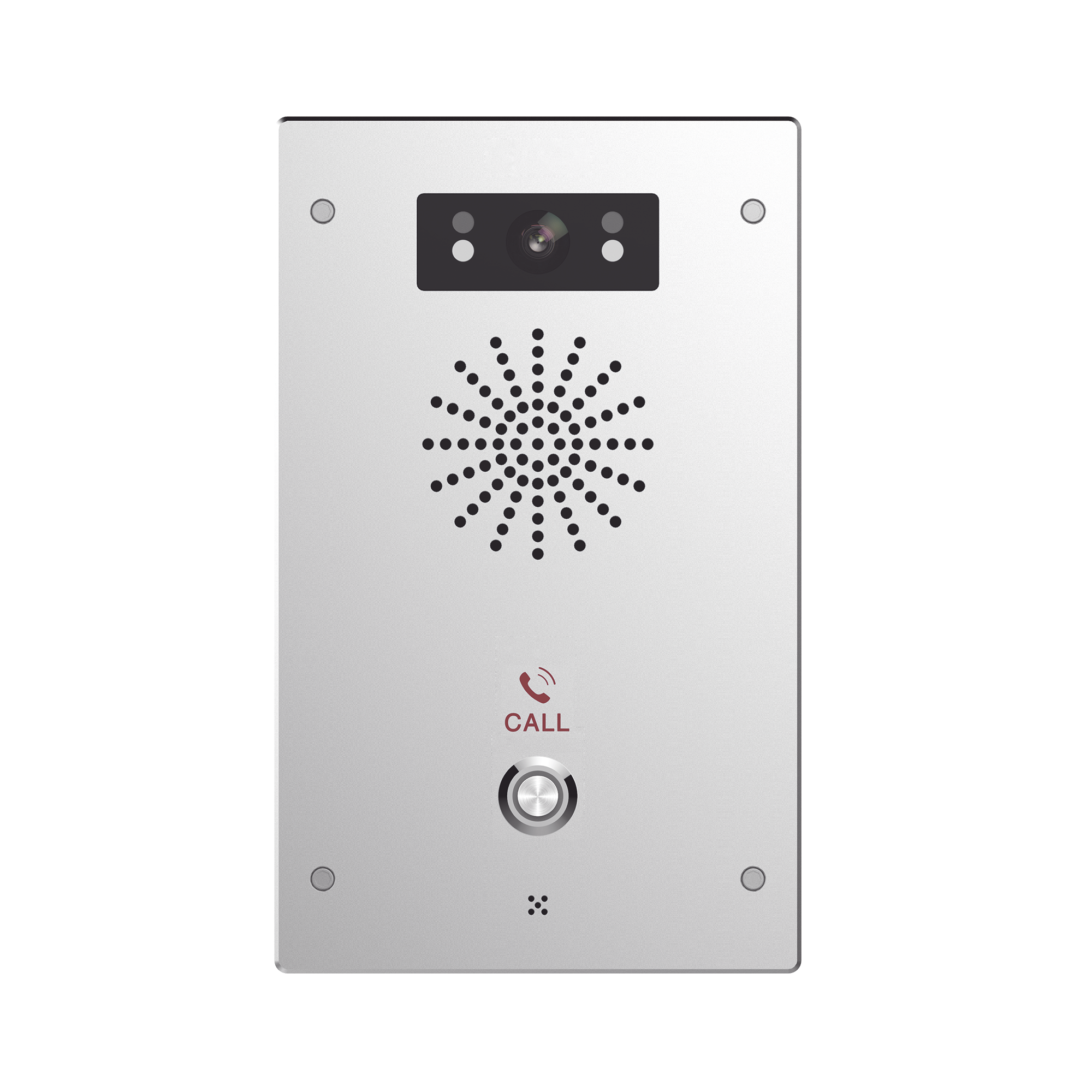 Video Intercomunicador IP, 2 líneas SIP, 2 relevadores con botón para llamada, Onvif, anti-vandálico, PoE, IP65 e IK10, PoE