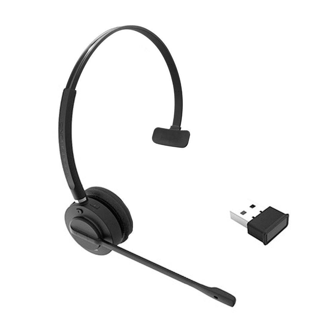 Addasound, INSPIRE 16PRO-MONO C-D, Diadema Bluetooth Monoaural Profesional, cancelación ruido, 30 mts, adaptador USB-BT