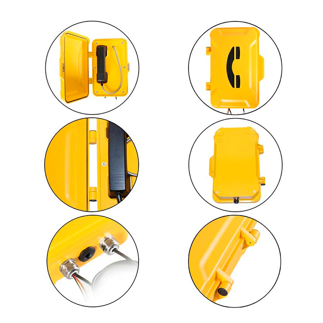 J&R Technology, JR101-CB-SIP, Teléfono IP, intemperie, sin teclas, SIP, PoE, Aluminio, montaje en pared, 334x204x109mm