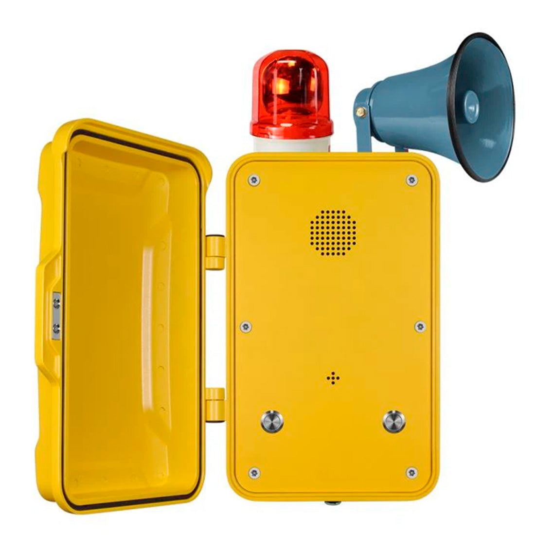 J&R Technology, JR102-2B-SIP, Teléfono IP, intemperie, manos libres 2 botones, SIP, PoE, Aluminio, montaje en pared, 334x204x109mm