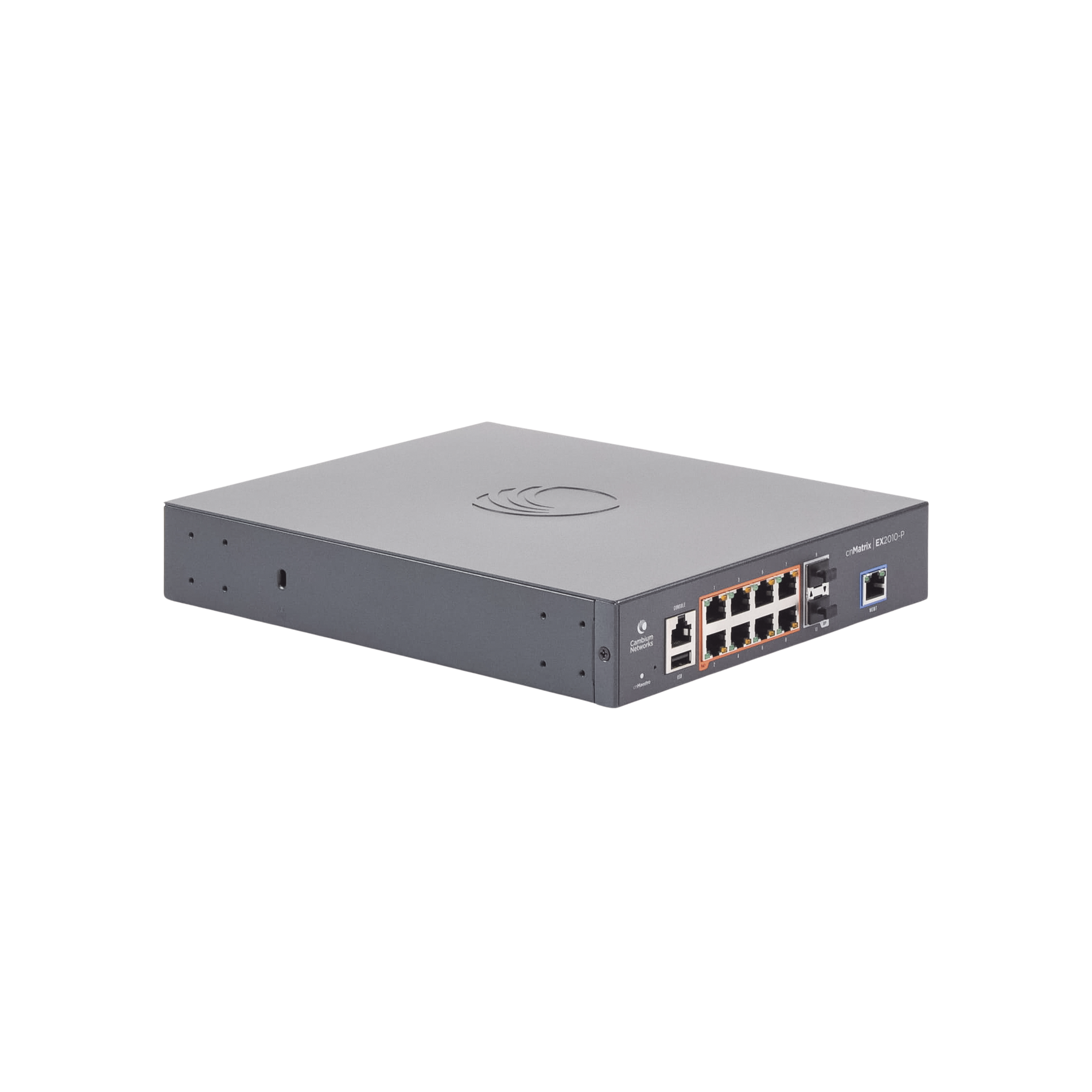 Switch cnMatrix EX2010-P capa 3 de 10 puertos(8 PoE Gigabit 802.3af/at, 2 SFP, 1 consola, 1 MNGMT, 1 USB)  administración desde la Nube (MX-EX2010PXA-U)
