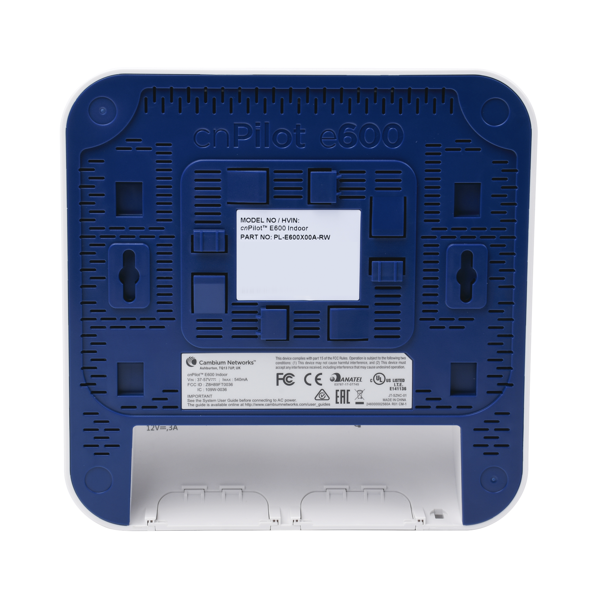 Access Point WiFi cnPilot e600 Indoor para alta cobertura y densidad de usuarios, Doble Banda, Wave 2, MU-MIMO 4X4, antena Beamforming Omnidireccional, hasta 512 clientes