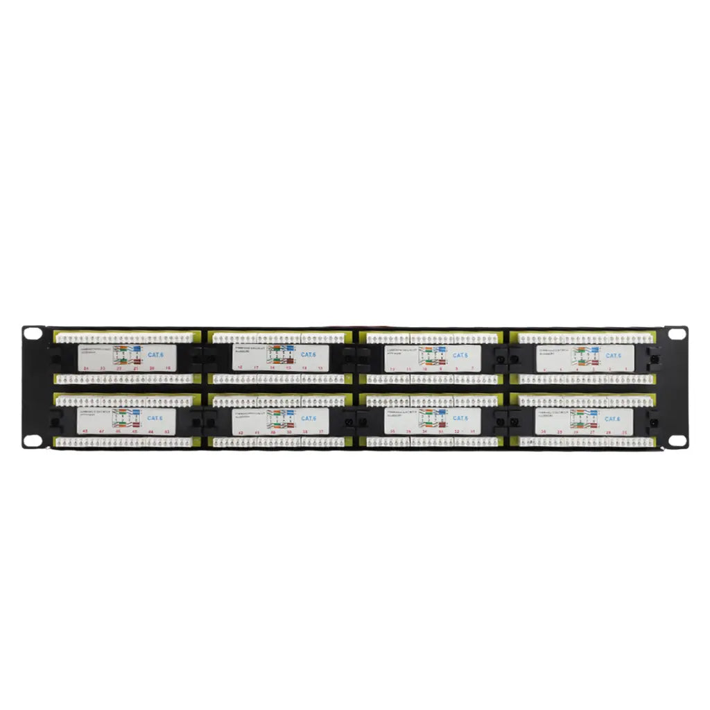 ENS-PA48P7, Panel de parcheo para remate en regletas 110 y 48 jacks Cat 6