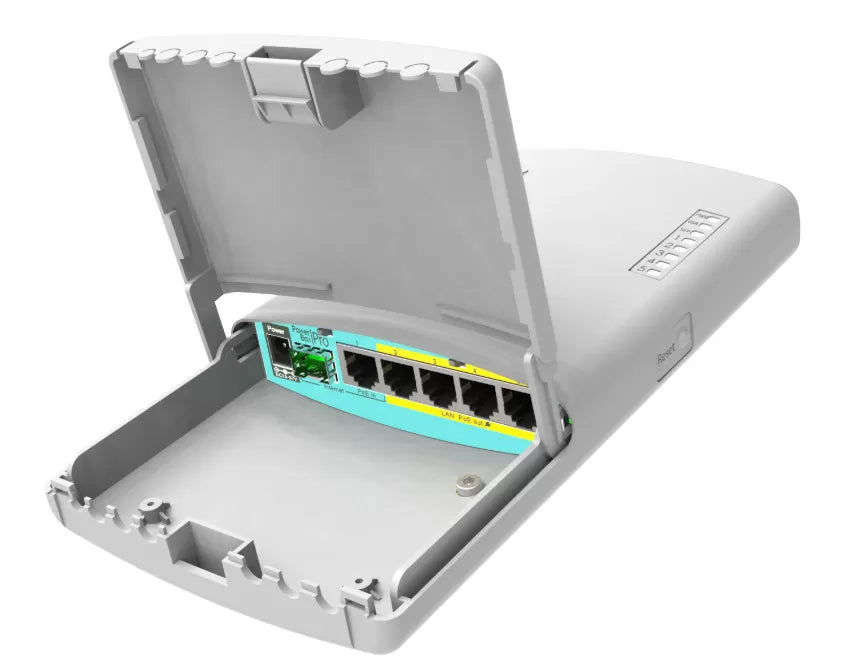 Mikrotik, RB960PGS-PB, PowerBox Pro 128MB RAM 5 EthGb p/exterior PoE