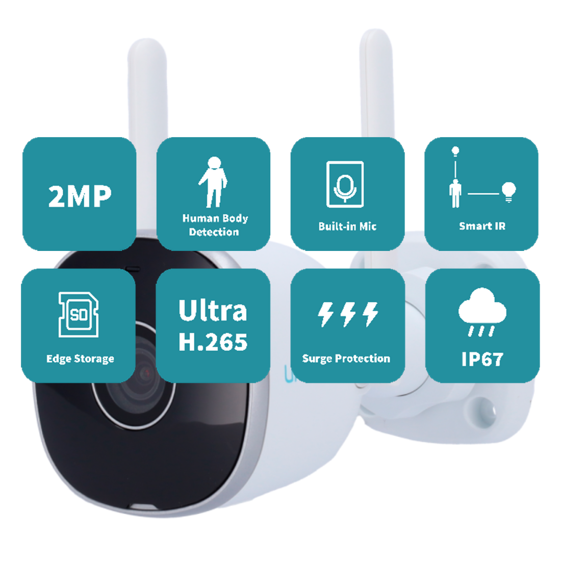 Uniarch, Uho-B2R-M2F3, Cámara IP Bullet WiFi, 2MP