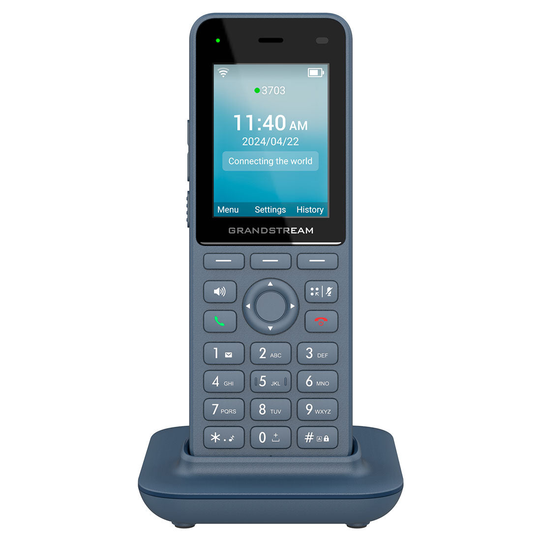 Grandstream, WP826, Teléfono IP HD WiFi-6 Dualband, USB-C, 3.5mm, Bluetooth, LCD color 2.4", PTT