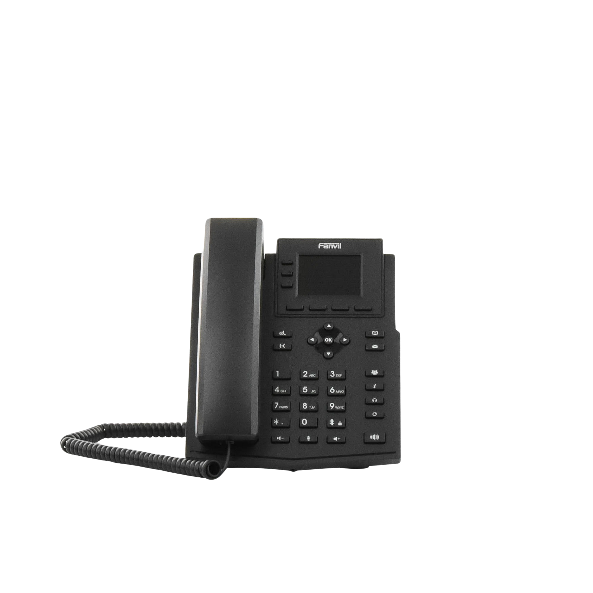 Teléfono IP empresarial para 4 líneas SIP con pantalla LCD de 2.4 pulgadas a color, Opus y conferencia de 3 vías, PoE.