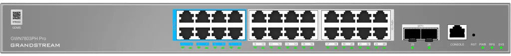GWN7803PH-Pro, Switch PoE Administrable Grandstream 24 Giga Ethernet