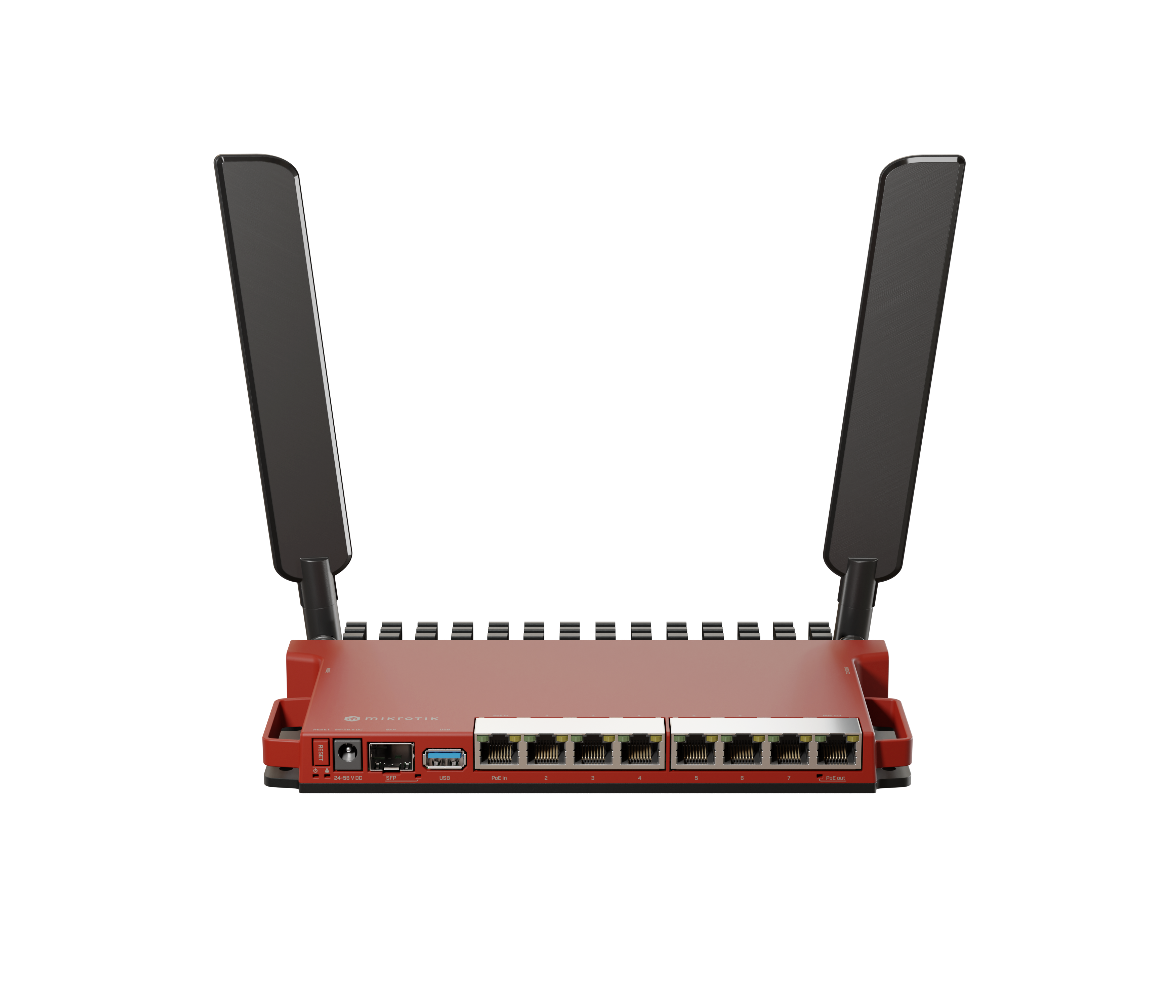 L009UiGS-2HaxD-IN, Ruteador WiFi-6 574Mbps, CPU 800MHz, 512M RAM, 8xGEth, 1xSFP 2.5G, Serie y USB, RouterOS v7