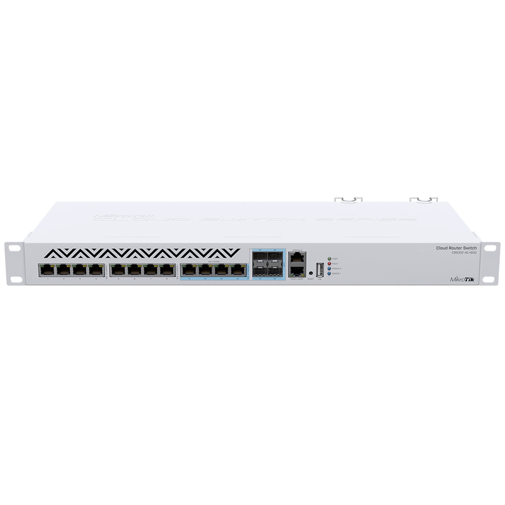 CRS312-4C+8XG-RM, Switch 8 puertos 10G Rj45 y 4 combos Eth/SFP