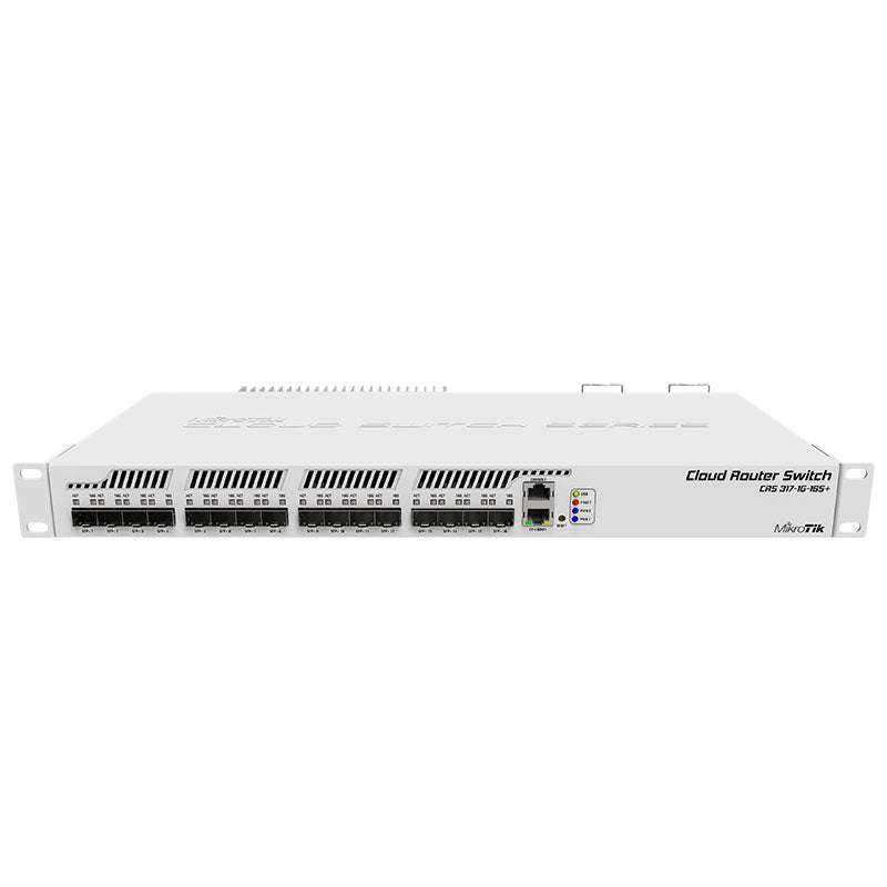 CRS317-1G-16S+RM, 16 SFP+ 1 Eth Gb 1GB RAM p/rack