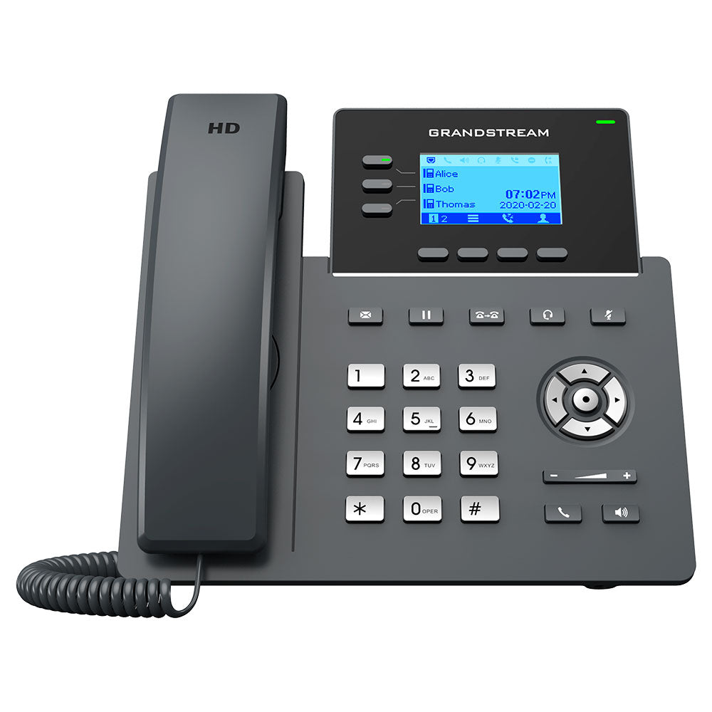 Grandstream GRP2603P, Teléfono IP, 6 cuentas SIP, 3 líneas, PoE