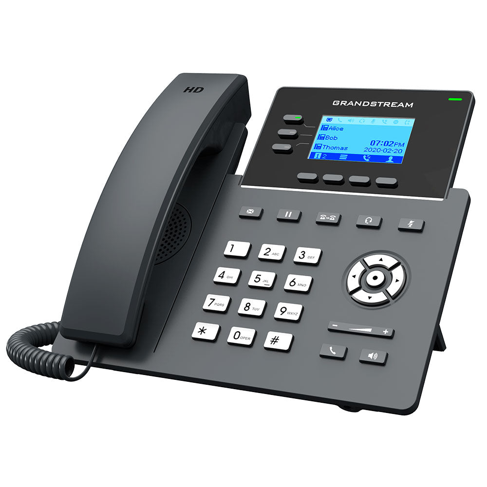 Grandstream GRP2603P, Teléfono IP, 6 cuentas SIP, 3 líneas, PoE
