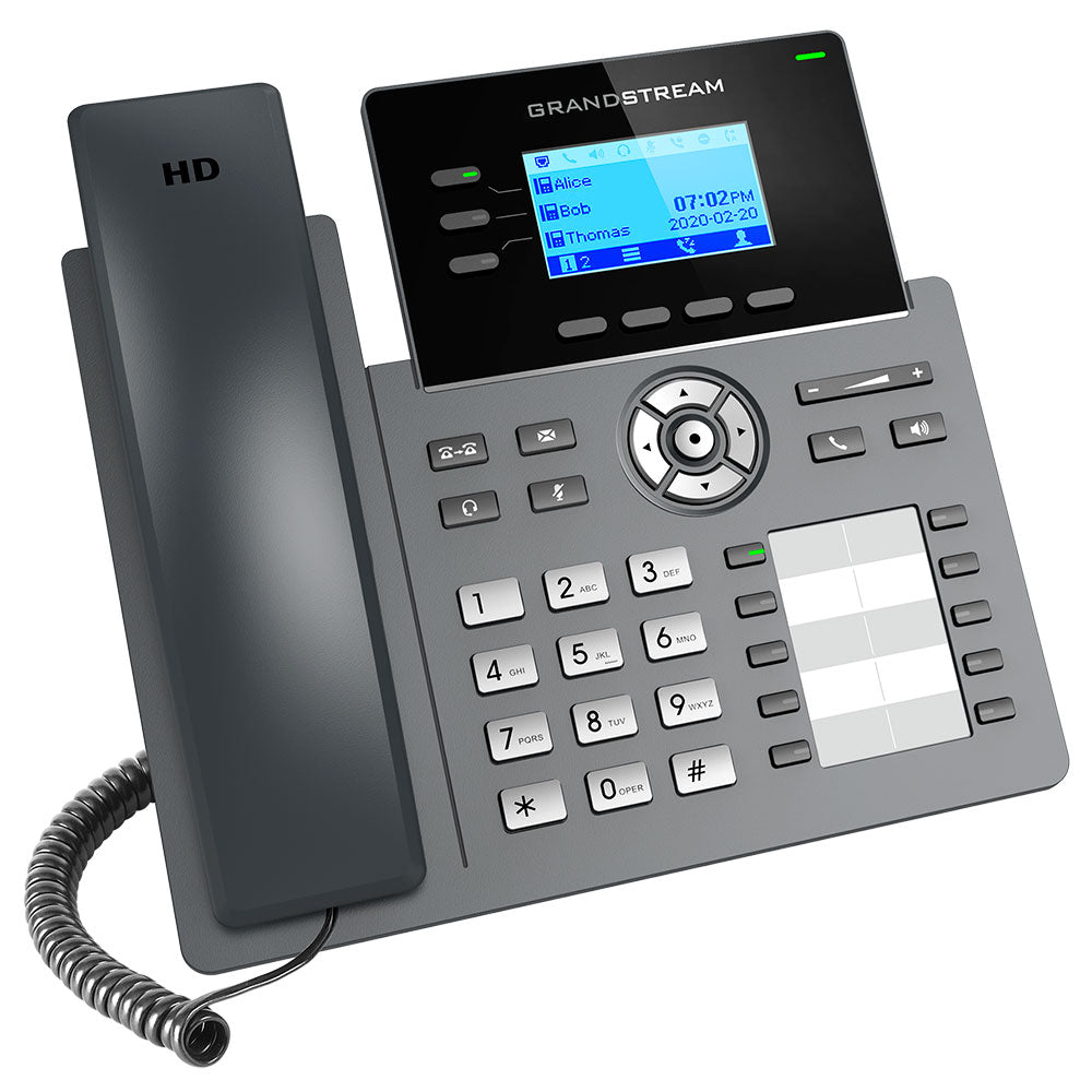 GRP2604, Teléfono IP Grado Operadora (Recepción), 3 líneas SIP con 6 cuentas, 10 botones BLF con gestión en la nube GDMS