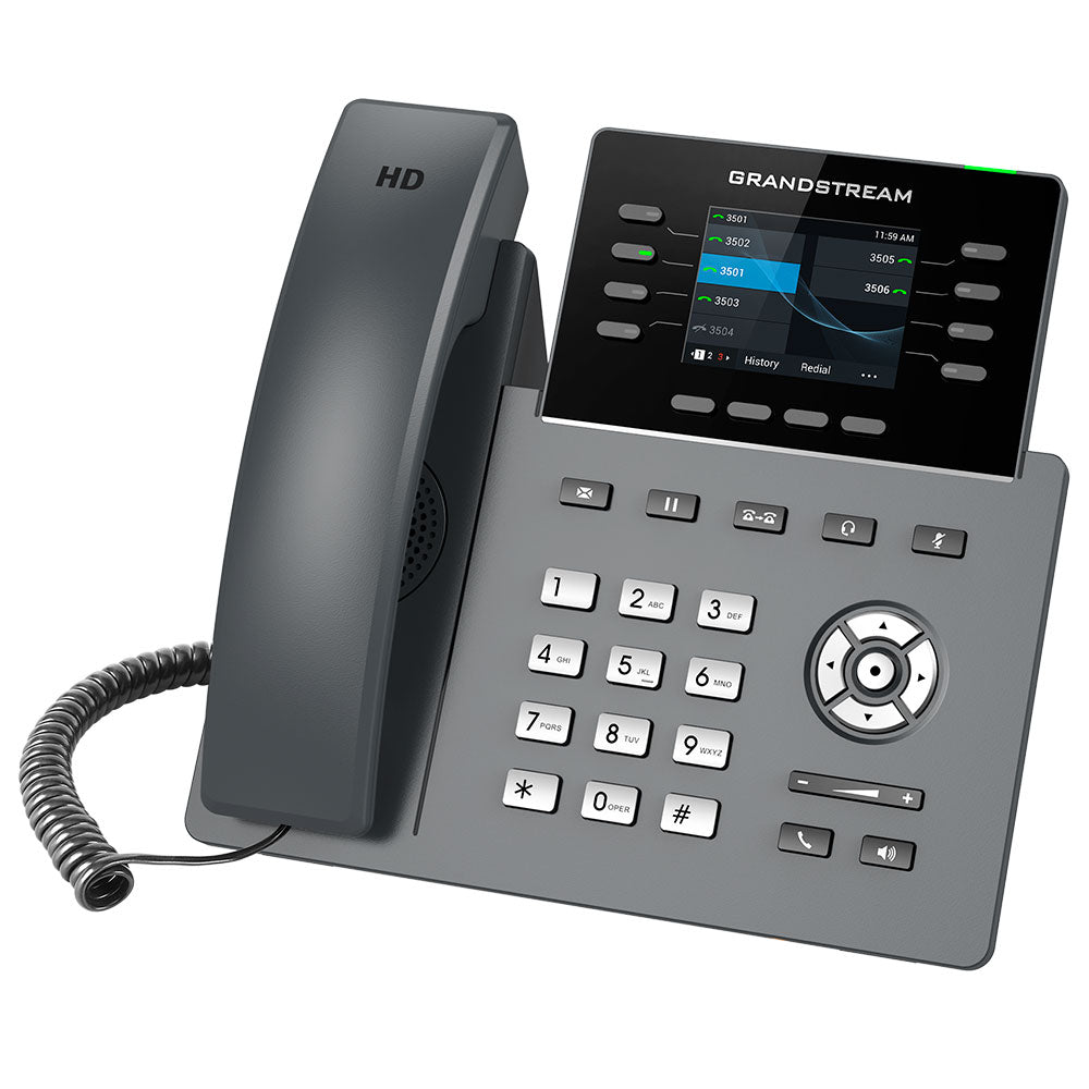 Grandstream GRP2624, Teléfono IP HD Carrier-Grade, 4 cuentas SIP, 8 líneas, Bluetooth, WiFi