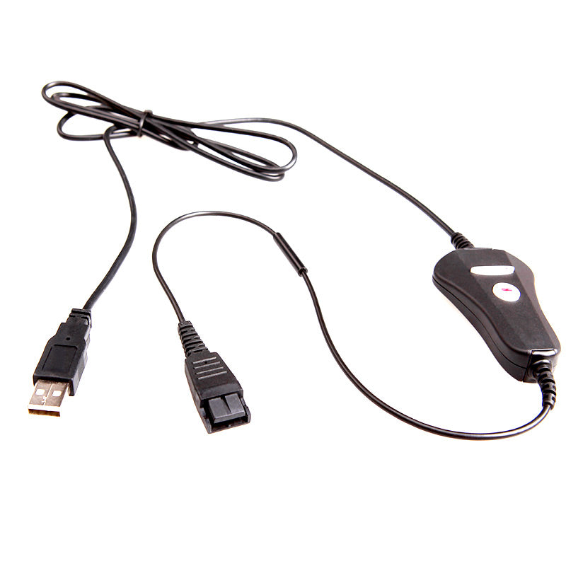 QD-USB-01, Cable adaptador QD a USB para Soft Phone o Skype, Compatible con Poly
