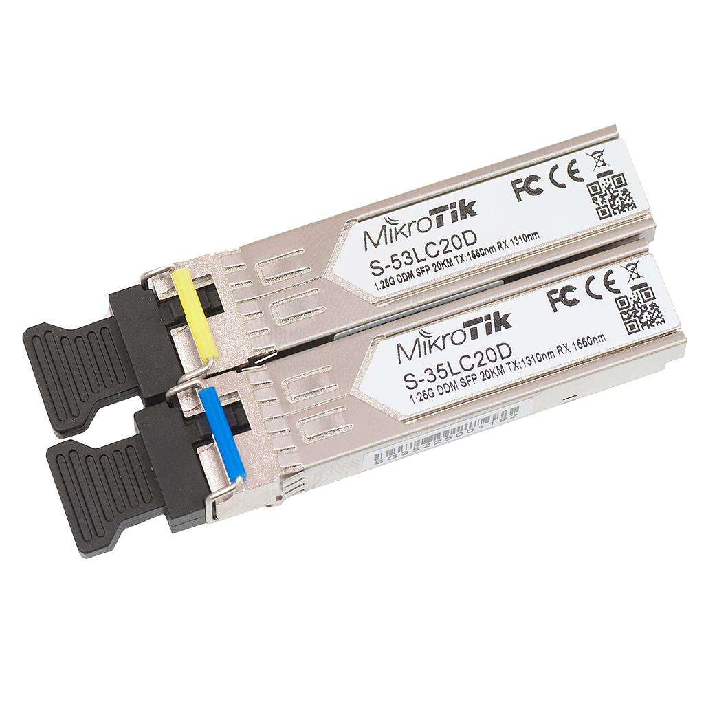 S-3553LC20D, Kit transceptores MiniGbic SFP 1.25G, LC, Fibra MM, DDMI, 20 Kms