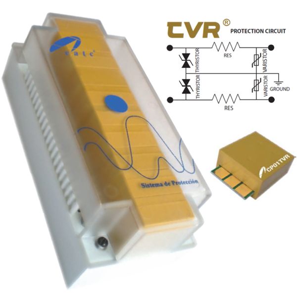 SP-08TVR, Protector para 8 líneas telefónicas con 8 cartuchos TVR