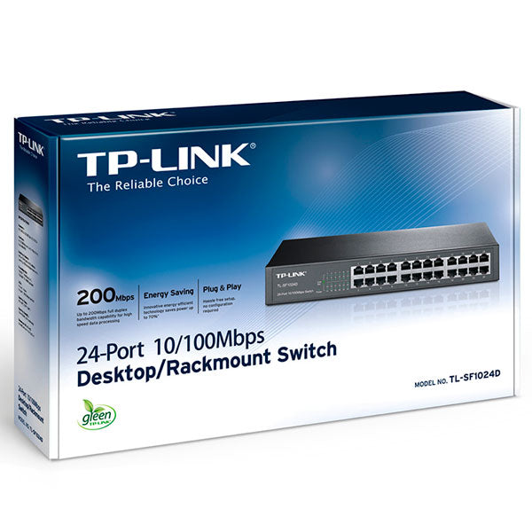 TL-SF1024D, Switch 24 x 10/100, gabinete metálico 13"