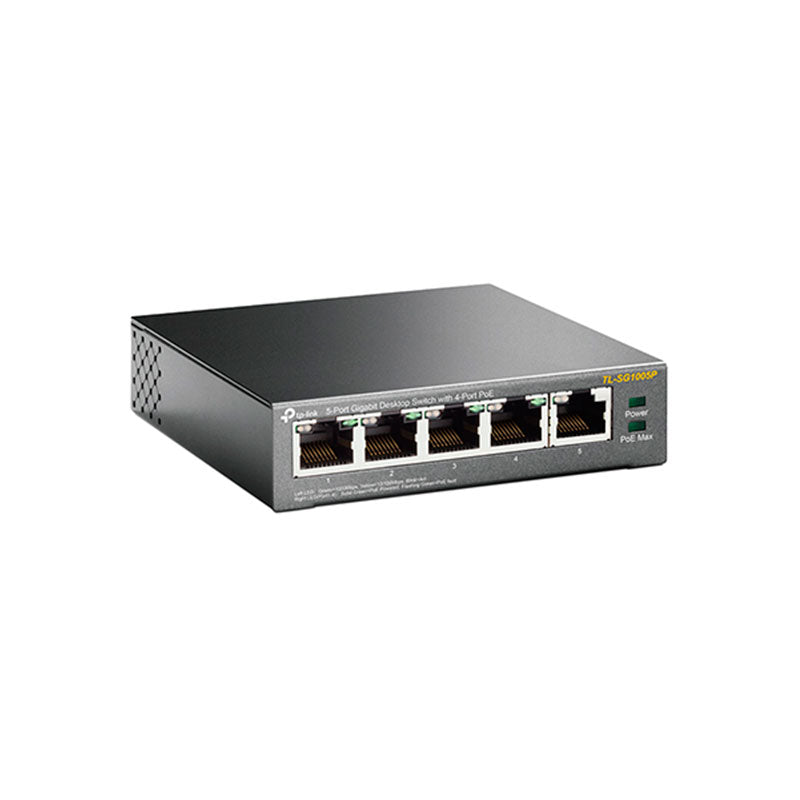 TL-SG1005P, Switch PoE de Escritorio de 5 x GigaEth, 56w