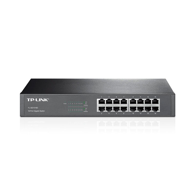 TL-SG1016D, Switch Gigabit no administrable de 16 puertos 10/100/1000 Mbps para escritorio/rack