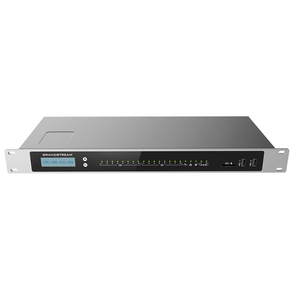 Grandstream UCM6308A, Conmutador IP, 8 líneas, 1500 usuarios, 200 llamadas simultáneas, Audio Series